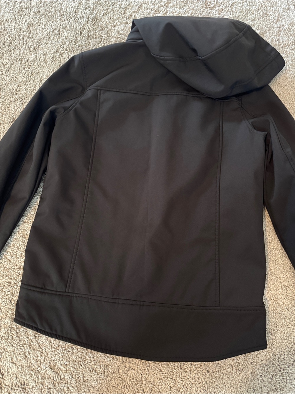 Kids Hooded Softshell Jacket - Black - Picture 10 of 14